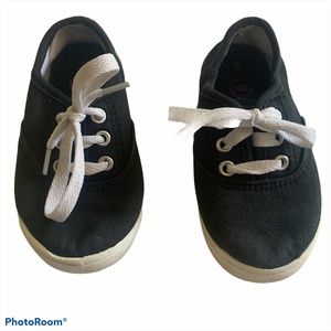 Wonder Nation Kids Black and White Lace Up Shoes